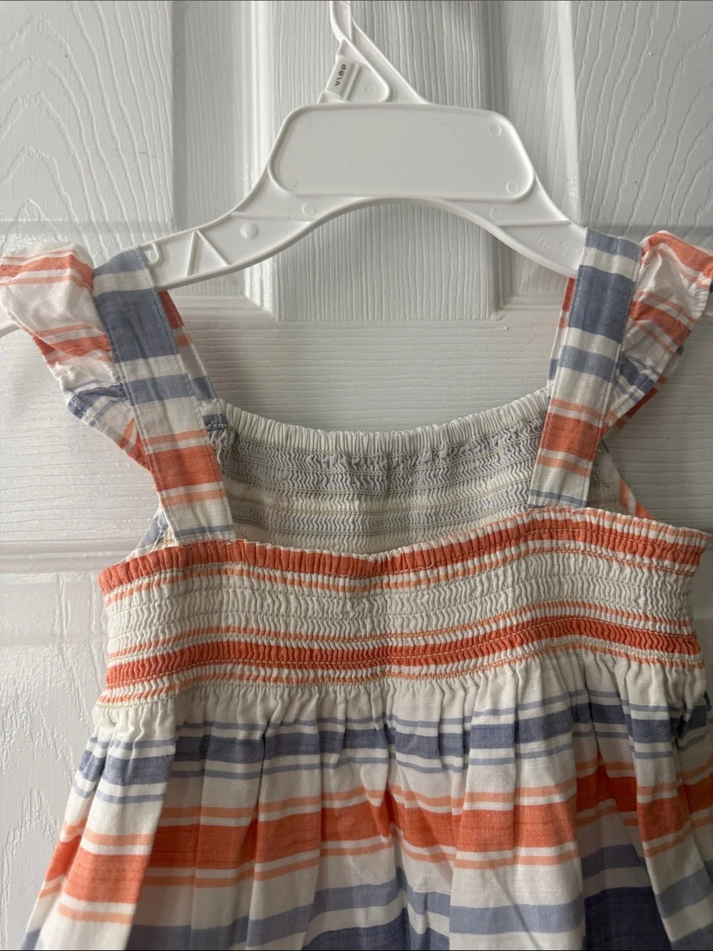 Gymboree Girls' White & Coral Sun Dresses with Blue Print